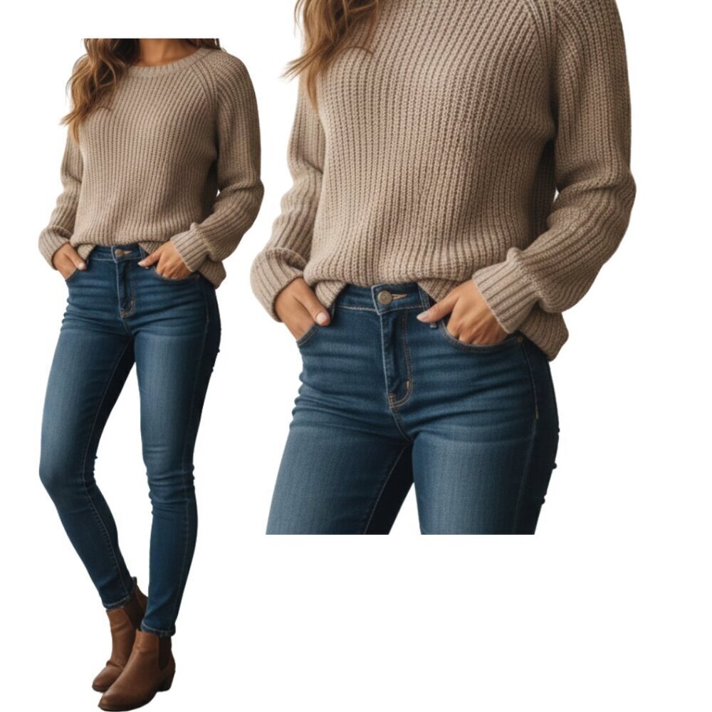 72. American Eagle Brown Knit Jegging Sweater Women’s Size XL
